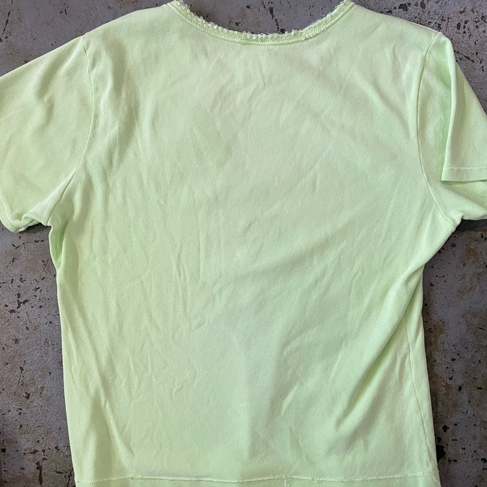 Regatta Lime Green Short Sleeve 100% Cotton Shirt with Parrot Appliqué Size XL - Picture 5 of 6